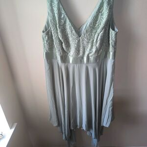 SHEIN dress, light green, asymmetrical size 3XL